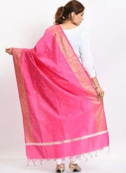 Pink Banarasi Silk Weaving Work Dupatta Work Wear -Deals Chic Lehenga Store pink banarasi silk weaving work dupatta dpdmimfd177 b