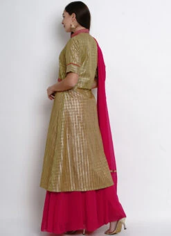 Pink Chanderi Silk A Line Lehenga Festive Wear -Deals Chic Lehenga Store pink chanderi silk a line lehenga ghdrnr467 b