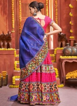 Pink Cotton Embroidery With Mirror Work Chaniya Choli Festive Wear -Deals Chic Lehenga Store pink cotton embroidery with mirror work chaniya choli ghska46577009 b