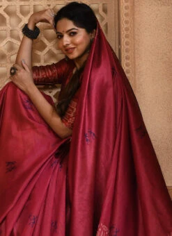 Pink Handloom Raw Silk Zari Woven Work Saree Festive Wear -Deals Chic Lehenga Store pink handloom raw silk zari woven work saree sasvwf101pi b