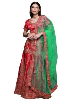 Pink Satin Silk Zari Embroidered A Line Lehenga Festive Wear -Deals Chic Lehenga Store pink satin silk zari embroidered a line lehenga ghsstsktemly7611 u