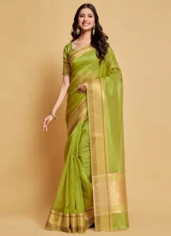 Pista Green Organza Weaving Work Saree Party Wear -Deals Chic Lehenga Store pista green organza weaving work saree sasprt8163 u