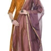 Purple Art Silk Banarasi Dupatta After Six Wear
