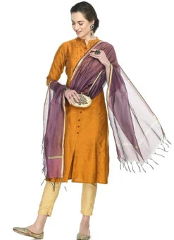 Purple Art Silk Banarasi Dupatta After Six Wear -Deals Chic Lehenga Store purple art silk banarasi dupatta dpsdmfd187 u