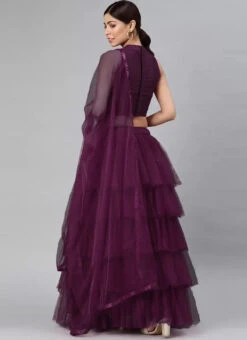 Purple Net Embroidered A Line Lehenga Festive Wear -Deals Chic Lehenga Store purple net embroidered a line lehenga ghsrk170556 b