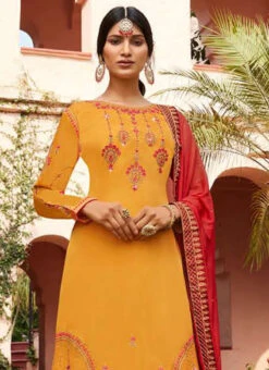 Red Faux Georgette Umbrella Lehenga Party Wear -Deals Chic Lehenga Store red faux georgette umbrella lehenga ghska4744771 b