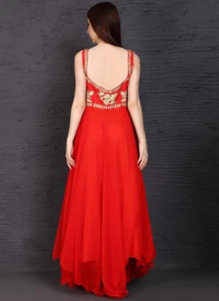 Red Net Anarkali Suit Party Wear -Deals Chic Lehenga Store red net anarkali suit slsifh990016 b