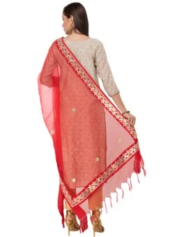Red Organza Cotton Gota Patti Work Dupatta Festive Wear -Deals Chic Lehenga Store red organza cotton gota patti work dupatta dpdmfmfd002 b