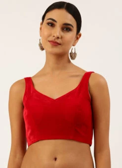Red Velvet Readymade Blouse Party Wear 6 Red Velvet Readymade Blouse Party Wear -Deals Chic Lehenga Store red velvet readymade blouse blspfb199re u