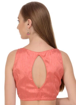 Rouge Pink Art Dupion Silk Plain Blouse Festive Wear -Deals Chic Lehenga Store rouge pink art dupion silk plain blouse bldiw3 b