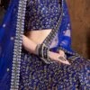 Royal Blue Benarasi Silk Embroidered And Sequins Work Umberalla Lehenga Party Wear