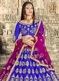 Royal Blue Embroidered A Line Lehenga Wedding Wear 7 Royal Blue Embroidered A Line Lehenga Wedding Wear -Deals Chic Lehenga Store royal blue embroidered a line lehenga ghssitrbqn28907 b