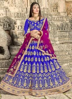 Royal Blue Embroidered A Line Lehenga Wedding Wear 6 Royal Blue Embroidered A Line Lehenga Wedding Wear -Deals Chic Lehenga Store royal blue embroidered a line lehenga ghssitrbqn28907 u