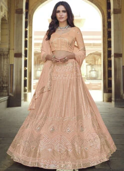 Salmon Peach Georgette Sequins Embroidery Umbrella Lehenga Wedding Wear 6 Salmon Peach Georgette Sequins Embroidery Umbrella Lehenga Wedding Wear -Deals Chic Lehenga Store salmon peach georgette sequins embroidery umbrella lehenga ghsli13287702 u