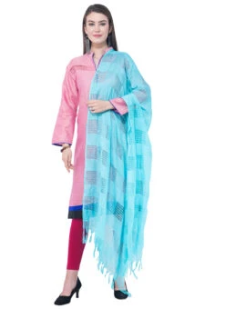 Sky Blue Cotton Weaving Work Dupatta Work Wear -Deals Chic Lehenga Store sky blue cotton weaving work dupatta dpdmimfd093 u