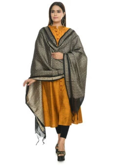 Weaving Black Handloom Cotton Dupatta Work Wear -Deals Chic Lehenga Store weaving black handloom cotton dupatta dpdmimfd080 u