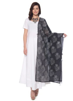 White N Black Plain Abaya Style Anarkali Suit Party Wear -Deals Chic Lehenga Store white n black plain abaya style anarkali suit sldsnsbph110 u