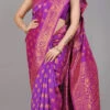 Woven Work Violet Color Silk Saree Festive Wear