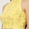 Yellow Embroidered Blouse Festive Wear