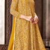 Yellow Net Embroidered N Sequins Anarkali Suit Party Wear