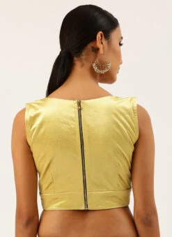 Yellow Velvet Readymade Blouse Party Wear -Deals Chic Lehenga Store yellow velvet readymade blouse blspfb195y b