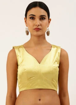 Yellow Velvet Readymade Blouse Party Wear -Deals Chic Lehenga Store yellow velvet readymade blouse blspfb195y u