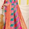Zari Work Multicolor Patola Silk Saree Party Wear